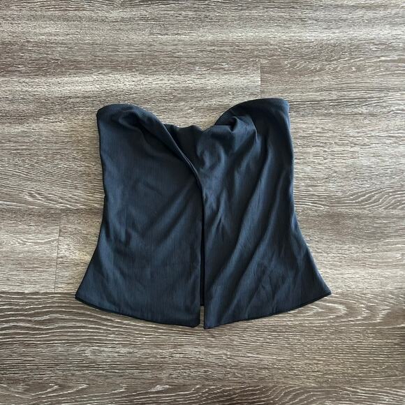 NWT Kookai Kalia Strapless Twist Front Top Black AU 12 US 8 Party Corset Style - Picture 3 of 11